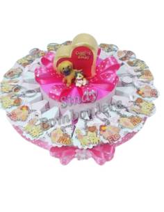 Torta bomboniera animaletti portachiavi battesimo compleanno confetti e bigliettino