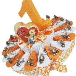 Bomboniera per 1° compleanno offerta animaletti portachiavi bimbo