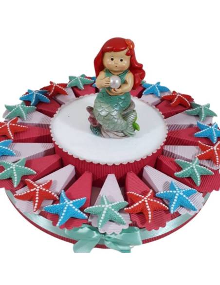 Torta di bomboniere stelle marine calamita