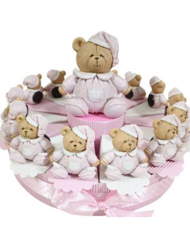 Torta bomboniere economiche orsetto calamita rosa statuetta a calamita