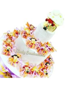 Torta bomboniera per battesimo nascita compleanno plexiglass bimba magnete casa salvadanaio