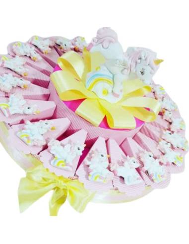torta bomboniera unicorno magnete femminuccia e salvadanaio bomboniere battesimo online