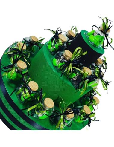 VASETTINI IN VETRO CON TAPPO SUGHERO E BRACCIALI ANCORA, BUSSOLA, TIMONE, GUFO