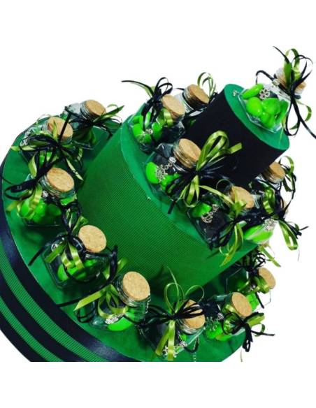 VASETTINI IN VETRO CON TAPPO SUGHERO E BRACCIALI ANCORA, BUSSOLA, TIMONE, GUFO