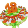 TORTA BOMBONIERE COMPLEANNO per 18 anni mongolfiere portachiavi colorati