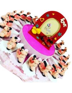 TORTA BOMBONIERE VESPA da appoggio smile rosa battesimo nascita compleanno bambina