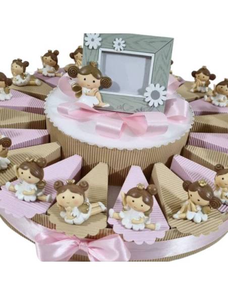 Torta bomboniere ballerine principesse con ali dorate