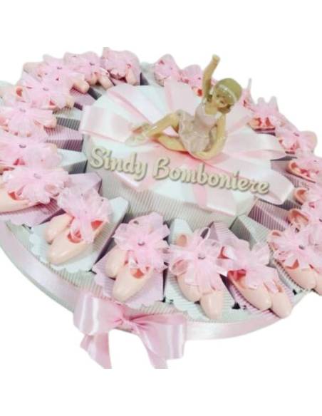 TORTA BOMBONIERE BALLERINA bimba scarpette danza classica compleanno battesimo comunione