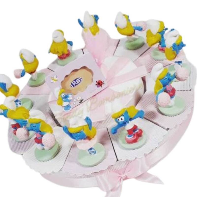 TORTA BOMBONIERA PUFFETTA-SPORT-NASCITA-BATTESIMO-COMUNIONE-CRESIMA-COMPLEANNO