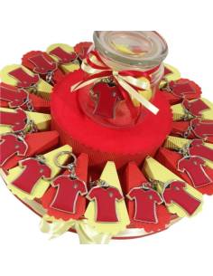Torta bomboniera calcio roma portachiavi maglia