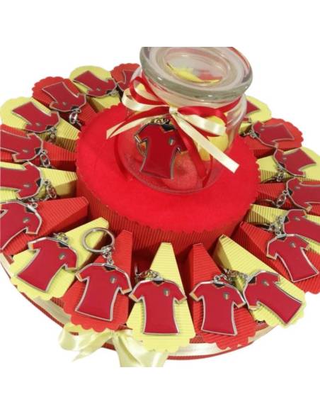 Torta bomboniera calcio roma portachiavi maglia
