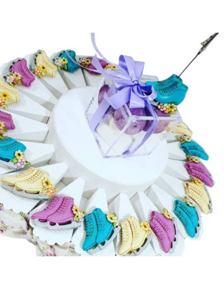 torta bomboniere pattini su ghiaccio calamita