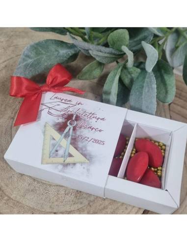 Bomboniere laurea architettura personalizzate scatola degustazione confetti