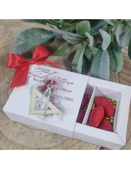 Bomboniere laurea architettura personalizzate scatola degustazione confetti