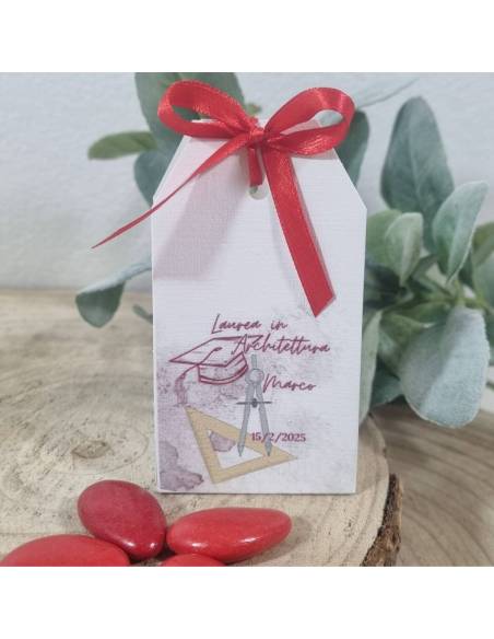 Bomboniere per laurea architettura personalizzate scatoline portaconfetti