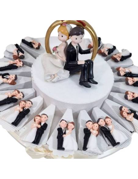 Torta bomboniere matrimonio sposi calamite tutto incluso
