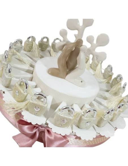 torta bomboniere di matrimonio lucchetti dell'amore