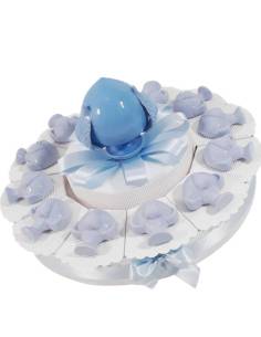 Pumo di Grottaglie in ceramica calamita confezionato su torta bomboniera