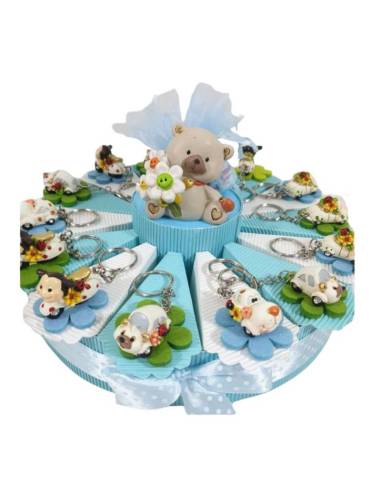 Bomboniere torta spedizione inclusa animaletti portachiavi