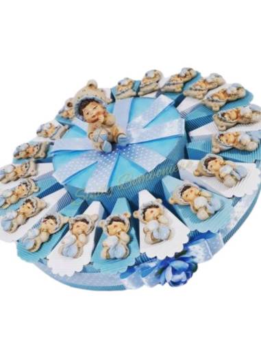 TORTA BOMBONIERE BIMBO magnete palla SPEDIZIONE INCLUSA nascita battesimo
