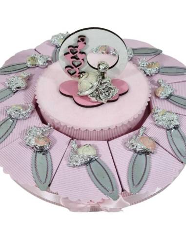 Torta bomboniere Animaletti fermalibro bimba