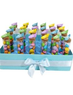 Bomboniere cresima comunione scarpetta calcio portaconfetti in vetro confetti