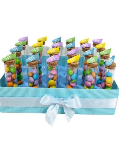 Bomboniere cresima comunione scarpetta calcio portaconfetti in vetro confetti