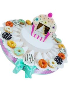 Torta bomboniere compleanno biscotti dolci e merendine magneti compleanno cresima comunione