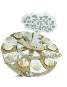 Bomboniere per comunione cresima battesimo con albero della vita in porcellana magnete uccellini