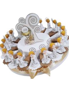 Bomboniere Prima Comunione clip maschio preghiera calice Carlo Pignatelli