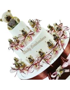 Idee battesimo barattoli vetro orso per bimba