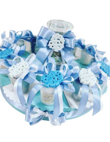 Candele yankee bomboniere albero della vita calamita battesimo bimbo