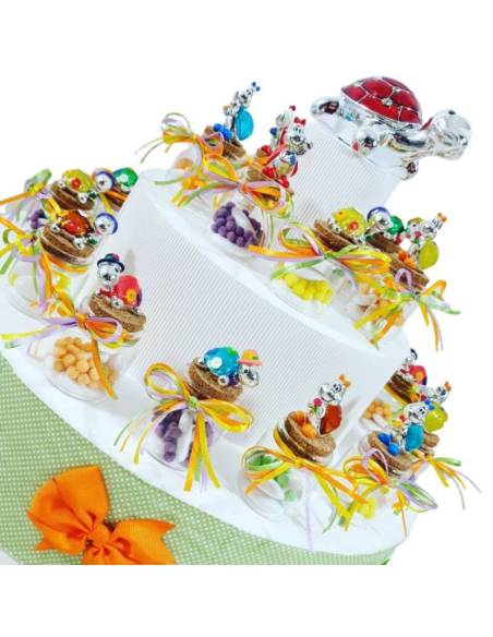 Bomboniere Battesimo utili vasetti portaspezie su torta bomboniera, INTROVABILE!!!