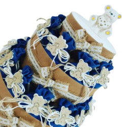 Sacchetti Bomboniere Battesimo con orsetto in legno prezzi outlet