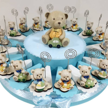 Torta bomboniere orsetti portafoto giochi tra le zampe