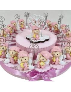 Torta bomboniere Battesimo Bimba angioletto portafoto