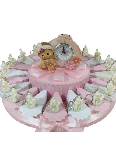 Torta bomboniere nascita bimba economiche portachiavi biberon