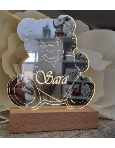 Bomboniere Battesimo personalizzate orsetto lampada