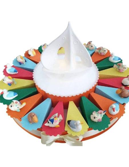 Torta Bomboniere animaletti tema mare da appoggio