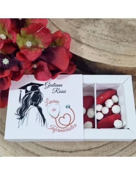 Bomboniere laurea infermieristica personalizzate ragazza scatoline