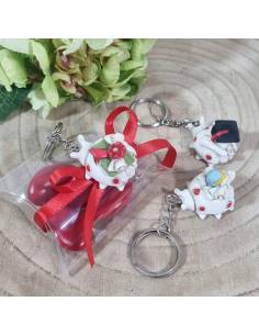 Portachiavi laurea economia coccinelle complete 1€