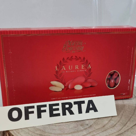 Confetti per laurea magistrale Avola Silver Rosso