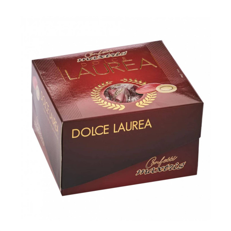 Confetti rossi confezionati singolarmente Vassoio Dolce Laurea Maxtris