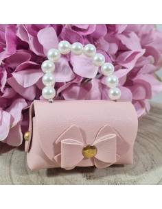 Scatoline portaconfetti borsetta manico di perle