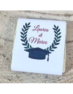 Laurea segnaposto cioccolatini personalizzati corona d'alloro