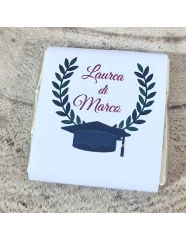 Laurea segnaposto cioccolatini personalizzati corona d'alloro