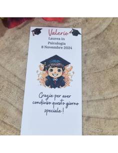 Segnaposto laurea in cartoncino per maschio