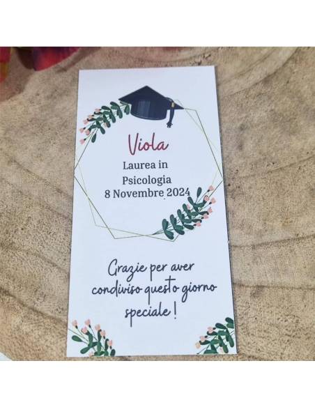Segnaposto fai da te per laurea cornice esagonale per ragazza