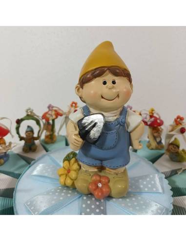 TORTA BOMBONIERA CON FOLLETTI gnomi del bosco completa di confetti