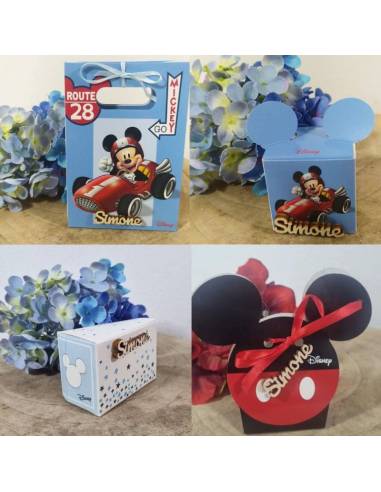 Portaconfetti scatolina personalizzata Nascita bimbo topolino Mickey Mouse